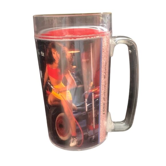 Vintage SNAP-ON Tools Thermo-Serv Plastic Mug Beer Coffee Lisa Mar Apr 1992 - Picture 1 of 12